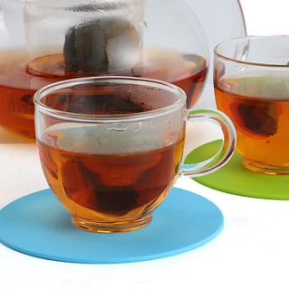 10x10cm round shape silicone cup mat coaster