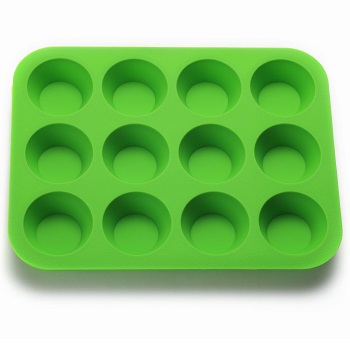  12 cavities silicone round shape muffun cake mould