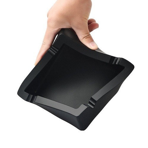 15x15cm big square unbreakable silicone cigar ashtray