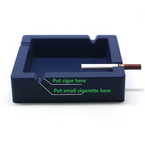 15x15cm big square unbreakable silicone cigar ashtray