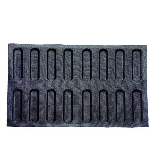 16 cavities silicone fiberglass baguette baking mold 