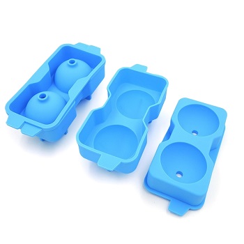 2 cavities whiskey ice ball maker mould