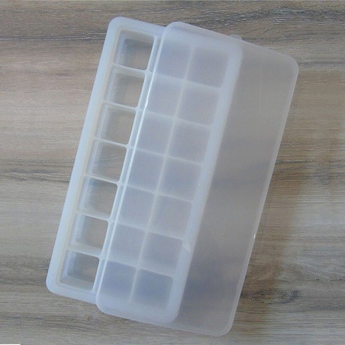 21 cavities mini square silicone ice cube tray