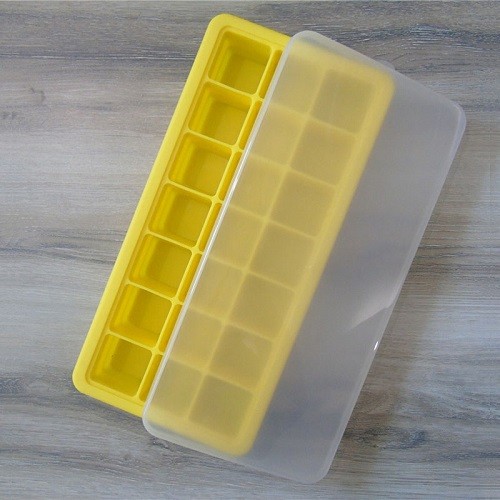 21 cavities mini square silicone ice cube tray