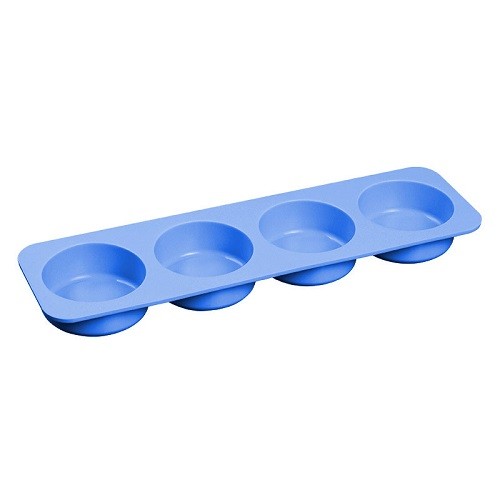 4 cavities round shape silicone soap mold