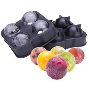 4 cavities silicone ice ball mould