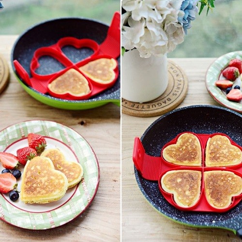 4 packs silicone egg frying mold pancake mould