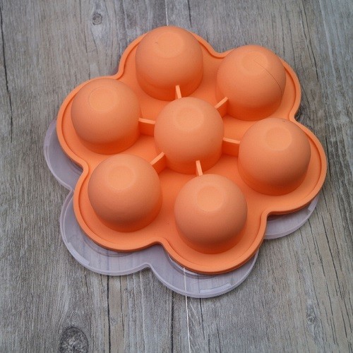 7 cups flower silicone baby food freezer tray