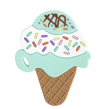 BPA free ice cream chew toys silicone baby teether