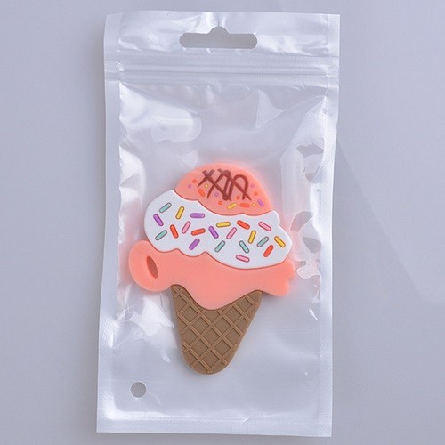 BPA free ice cream chew toys silicone baby teether