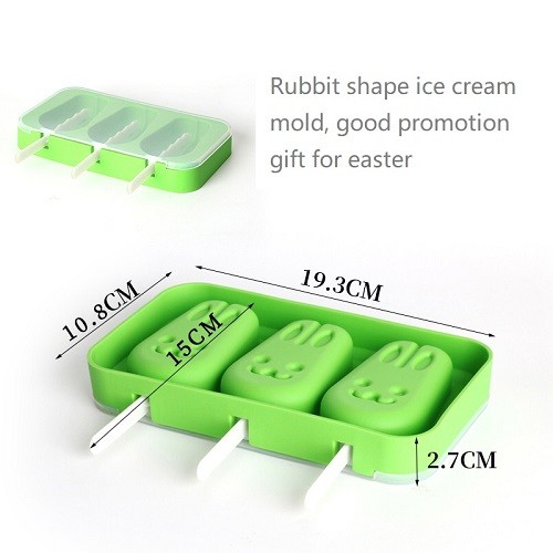 BPA free silicone DIY ice cream popsicle mold