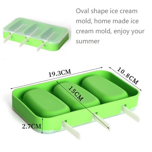 BPA free silicone DIY ice cream popsicle mold