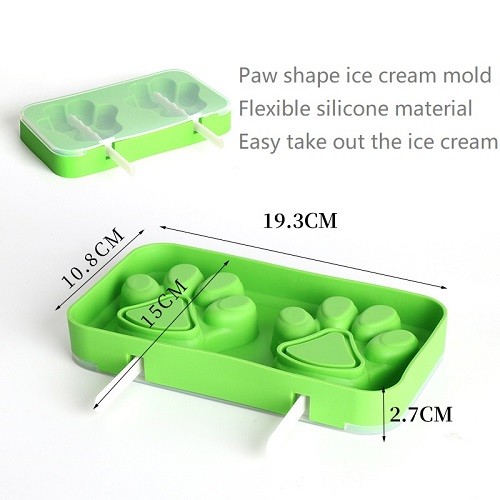 BPA free silicone DIY ice cream popsicle mold