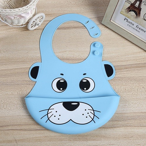 BPA free silicone baby bib with custom printing