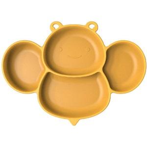 Bee shape silicone divided suction plate bowl