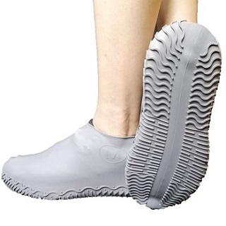 Collapsible portative silicone waterproof shoe cover