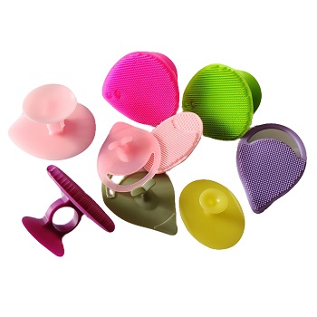Cosmetics promotional gift various shapes silicone face cleaning brush 