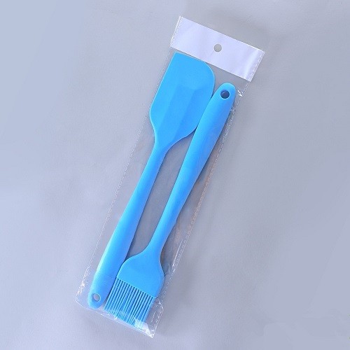 Custom logo silicone spatula and brush set