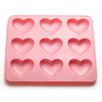9 Cavities heart shape ice tray silicone chocolate mold