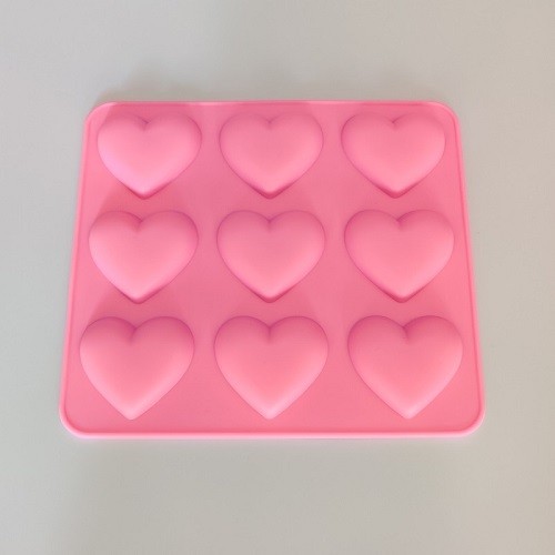 9 Cavities heart shape ice tray silicone chocolate mold