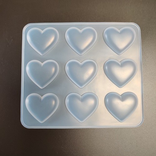 9 Cavities heart shape ice tray silicone chocolate mold