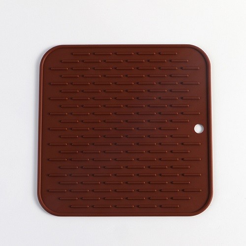 Heat resistant square silicone table dish trivet mat
