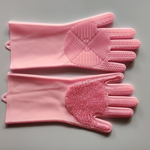 Kitchen cleaning silicone dishwashing gloves