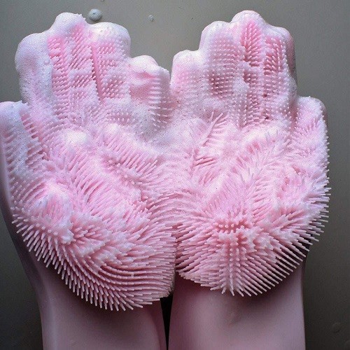 Kitchen cleaning silicone dishwashing gloves