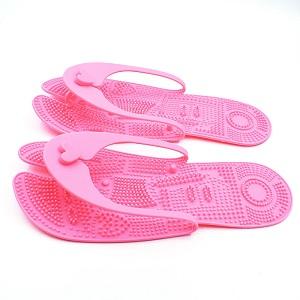 Foldable silicone massage beach slippers for travel