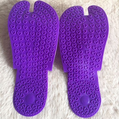 Foldable silicone massage beach slippers for travel