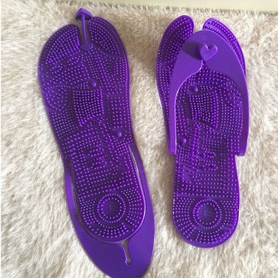 Foldable silicone massage beach slippers for travel