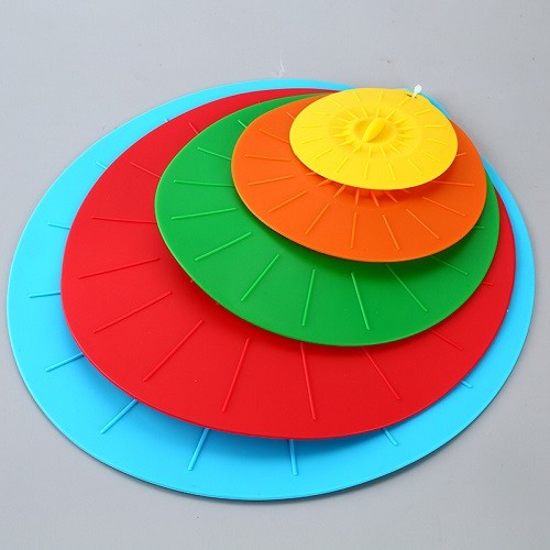 Microwavable 5pcs set silicone suction lid for bowls plate pots pans