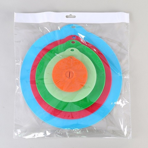 Microwavable 5pcs set silicone suction lid for bowls plate pots pans