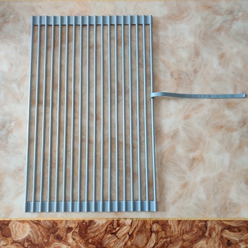 Multipurpose silicone over the sink roll up dish drying rack