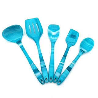 New marble effect silicone utensil set