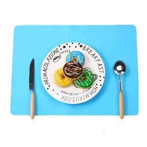 Non-slip kitchen square table dining mat silicone placemat