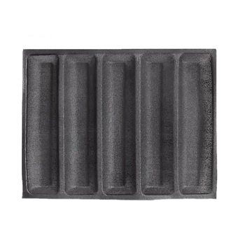 Perforated silicone french loaf baking mold