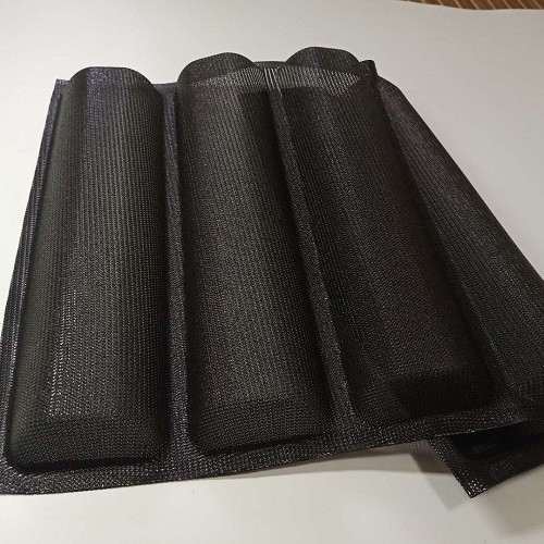 Perforated silicone french loaf baking mold