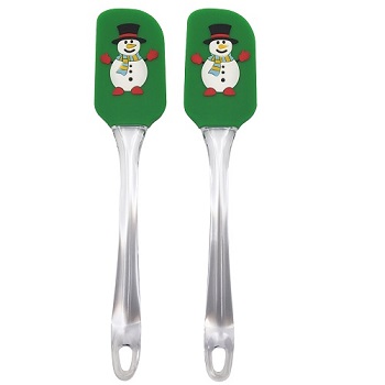 Promotional gift custom christmas design silicone spatula 
