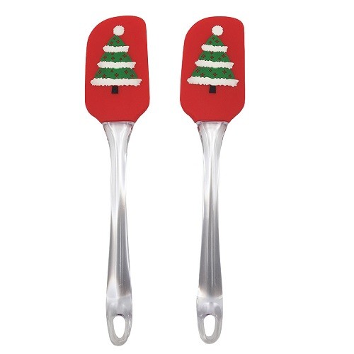 Promotional gift custom christmas design silicone spatula 