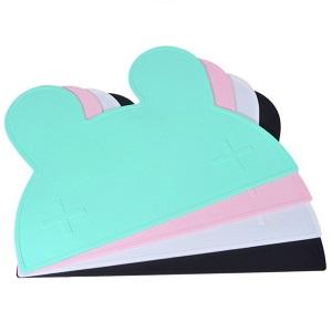 Rabbit shape silicone baby placemat 