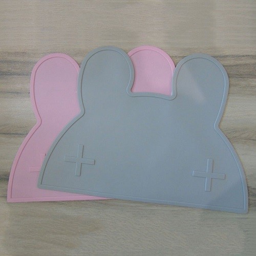 Rabbit shape silicone baby placemat 
