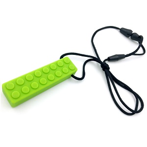 Silicone chew necklace toy sensory brick pendants baby teether