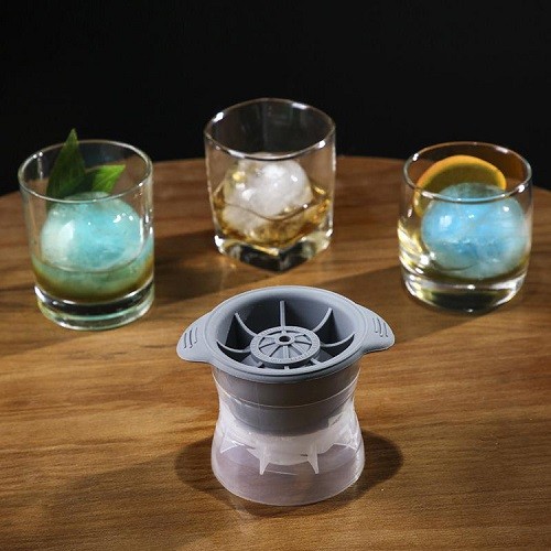 Silicone crystal clear 2.5 inch whiskey ice ball mould