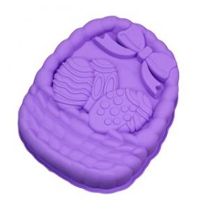Easter eggs basket shaped silicone cake mould