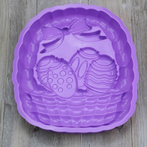 Easter eggs basket shaped silicone cake mould
