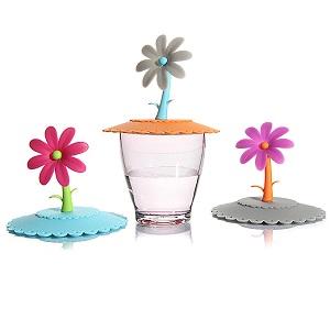 Flower cup cover silicone suction cup lid