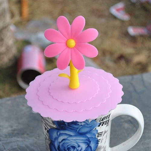 Flower cup cover silicone suction cup lid