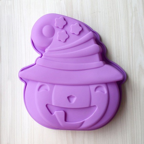 Hot diy Hallowmas Pumpkin Head Silicone Cake Mold 