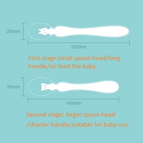 New arrival rabbit bear designs silicone baby spoon